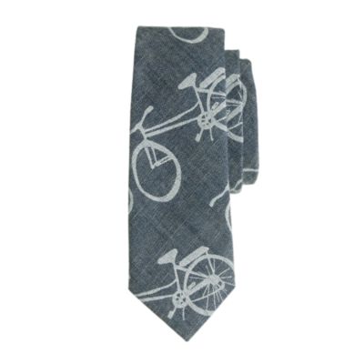 Boys' tie in bicycle print