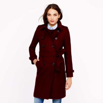 Petite icon trench in wool-cashmere