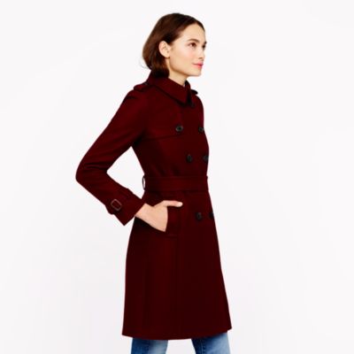 Petite icon trench in wool-cashmere