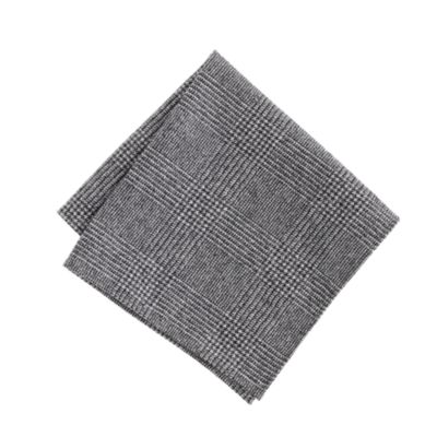 Wool glen plaid pocket square