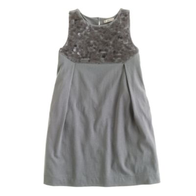 Girls' paillette bib dress