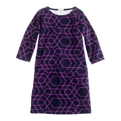Girls' mini Jules dress in geometric print