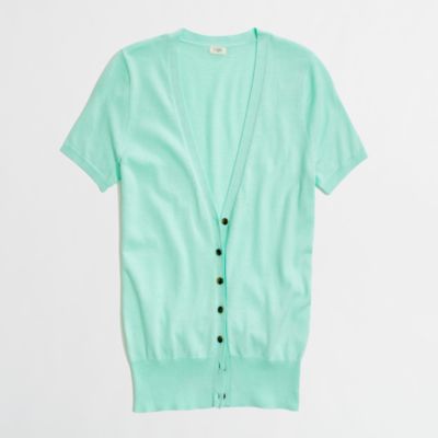 Factory short-sleeve summerweight cotton cardigan