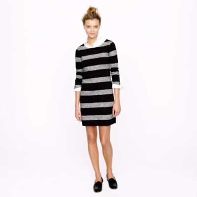 Maritime dress in heathered stripe