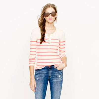 Thermal henley in stripe