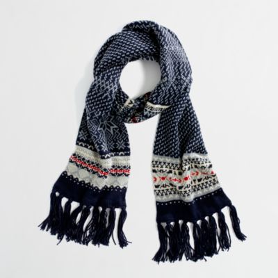 Factory snowflake Fair Isle scarf