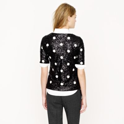 Polka-dot sequin top