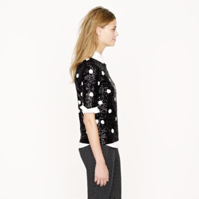 Polka-dot sequin top
