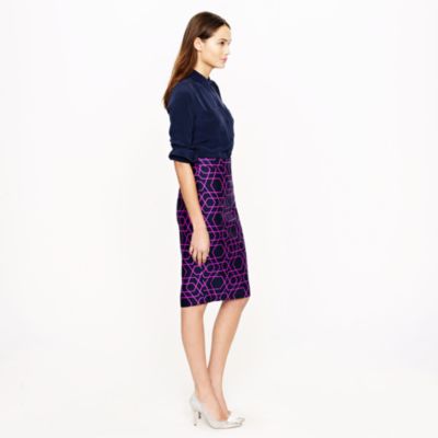 No. 2 pencil skirt in geometric print