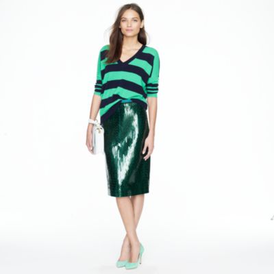 Collection pencil skirt in tile sequin
