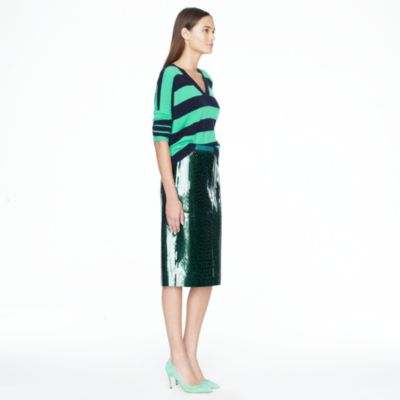 Collection pencil skirt in tile sequin