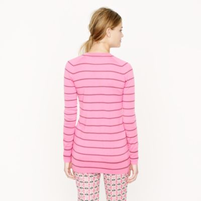 Classic merino long cardigan in stripe