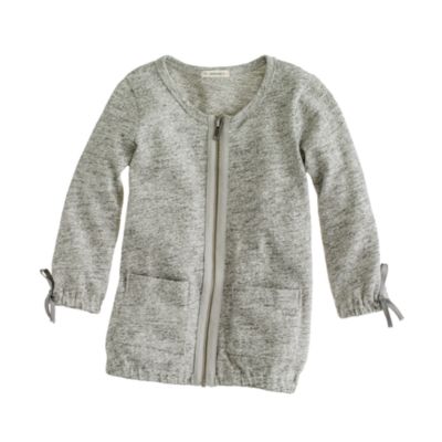 Girls' jasp&eacute; zip cardigan