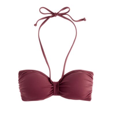 Pintuck padded bandeau top
