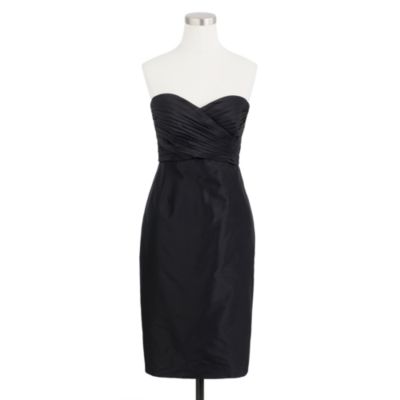 Petite Kristin dress in silk taffeta