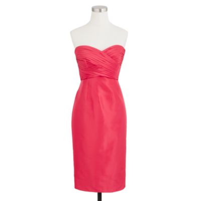 Petite Kristin dress in silk taffeta