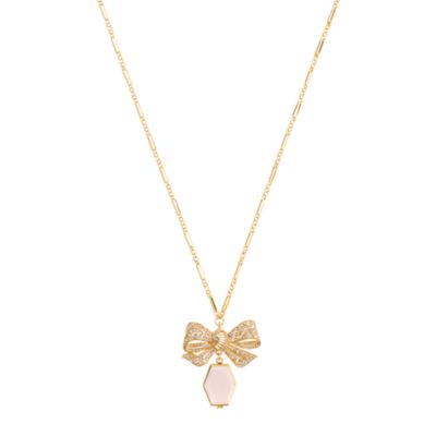 Bow locket necklace