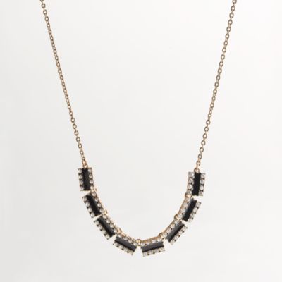 Factory crystal rail track necklace