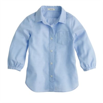 Girls' classic point-collar shirt