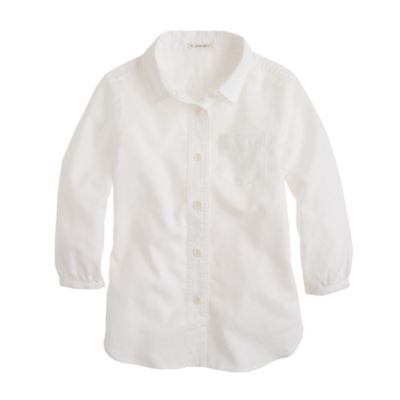 Girls' classic point-collar shirt