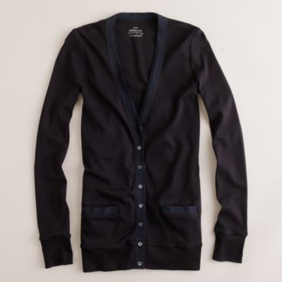 Perfect-fit mixed-tape cardigan