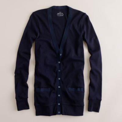 Perfect-fit mixed-tape cardigan
