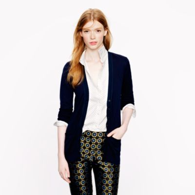 Perfect-fit mixed-tape cardigan