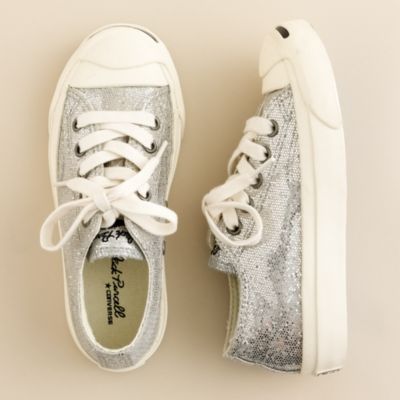 Girls' Converse&reg; Jack Purcell&reg; glitter sneakers