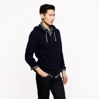Cashmere zip hoodie
