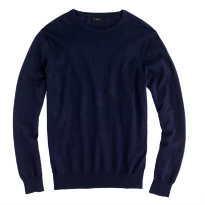 Tall cotton-cashmere crewneck sweater
