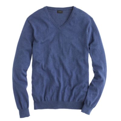 Cotton-cashmere V-neck sweater