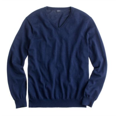 Cotton-cashmere V-neck sweater