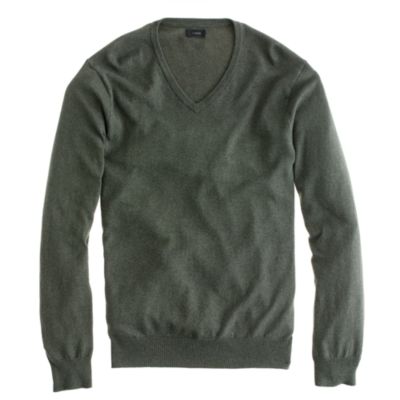 Cotton-cashmere V-neck sweater