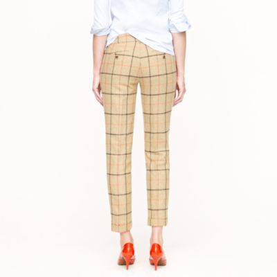 Caf&eacute; capri in camel plaid