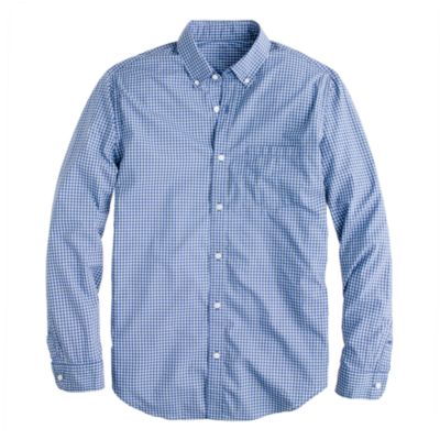 Tall Secret Wash shirt in glacier blue gingham