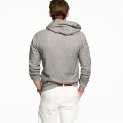 Marled fleece full-zip hoodie