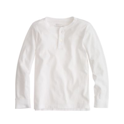 Boys' long-sleeve jersey henley