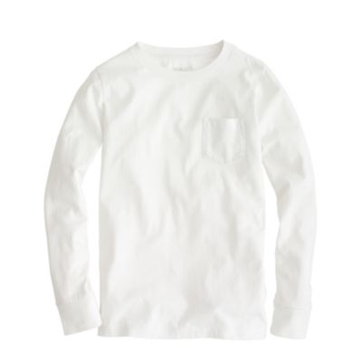 Boys' long-sleeve jersey pocket tee