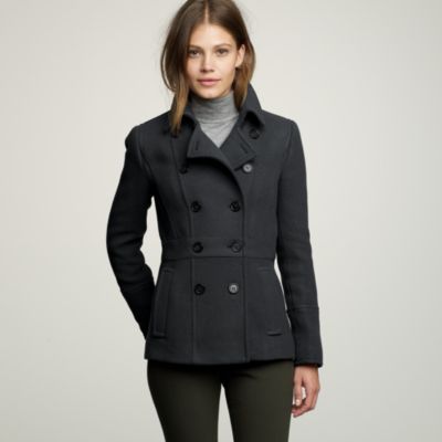 Stadium-cloth peacoat