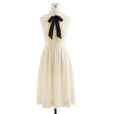 Swiss-dot chiffon dress
