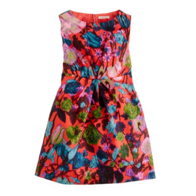 Girls' flame floral dress