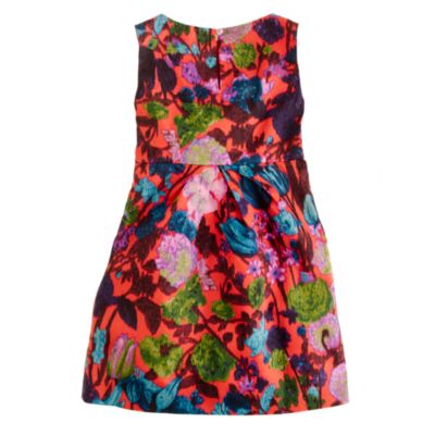 Girls' flame floral dress