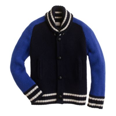 Boys' lambswool varsity jacket