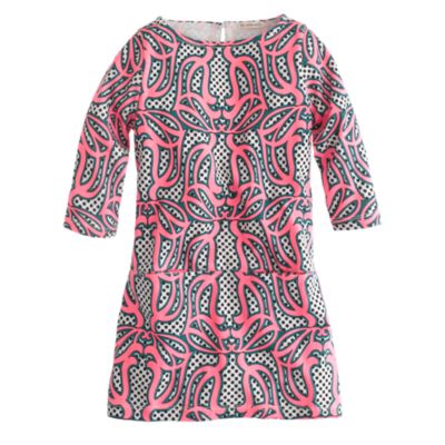 Girls' mini Jules dress in neon swirl print