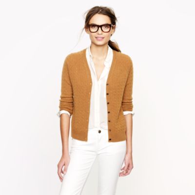 Collection cashmere mini-cable cardigan