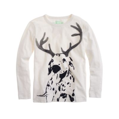 Boys' long-sleeve dalmatian tee