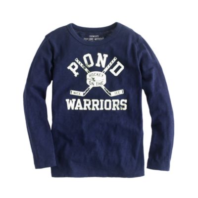 Boys' long-sleeve hockey tee