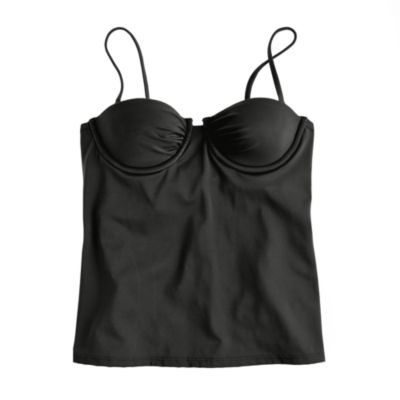 D-cup ruched underwire swing top