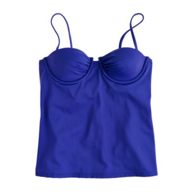 D-cup ruched underwire swing top