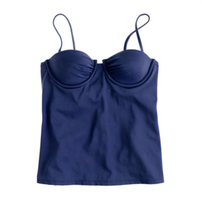 Ruched underwire swing top